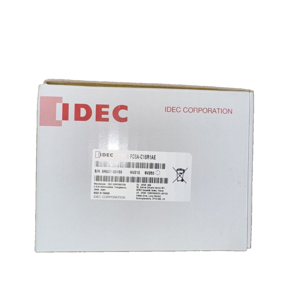 FC6A-C16R1AE | 16IO CPU 100-240VAC Relay | FCA, IDEC – a box of idc corporation ' s new product