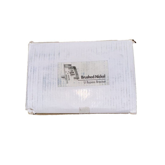 Brushed Nikel U Bypass Bracket, Unbranded – a white box with a black and white label on it