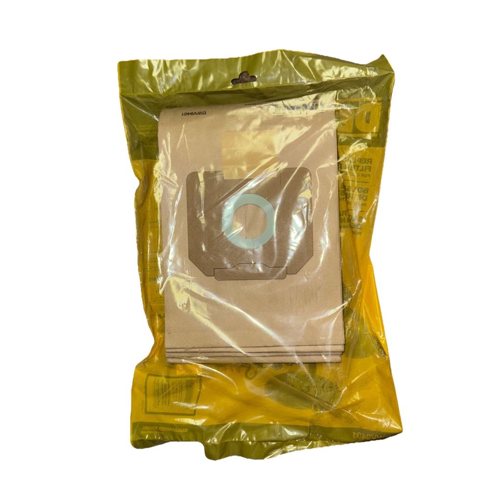 DEWALT DWV9401 Paper Bag for DWV012 Dust Extractor, 5-Pack – a bag of yellow plastic bags