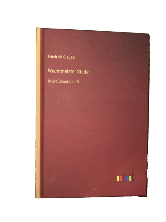 Wachtmeister Studer: in Grodruckschrift, DaveyDooDeals – the book cover for the book, which is red with a yellow border