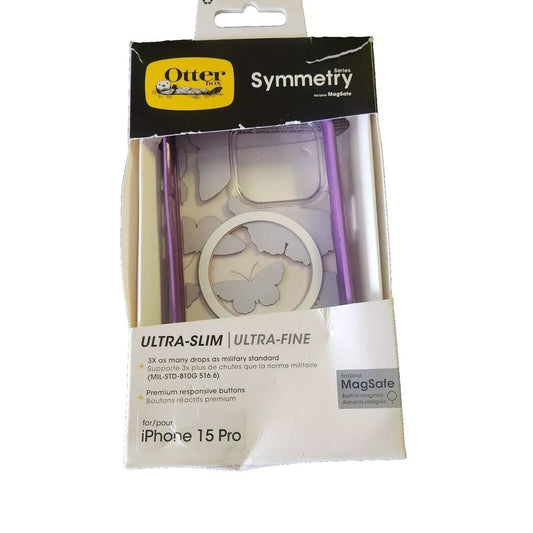 OtterBox iPhone 15 Pro Symmetry Series Clear Case - Butterfly Flutter Design – simt iphone 5g / 4g / 3g / 4g / 4g / 4