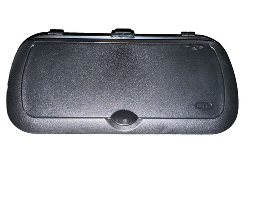 Bell Automotive 22-1-00449-8 Large Lighted Visor Mirror – a black plastic case with a metal handle