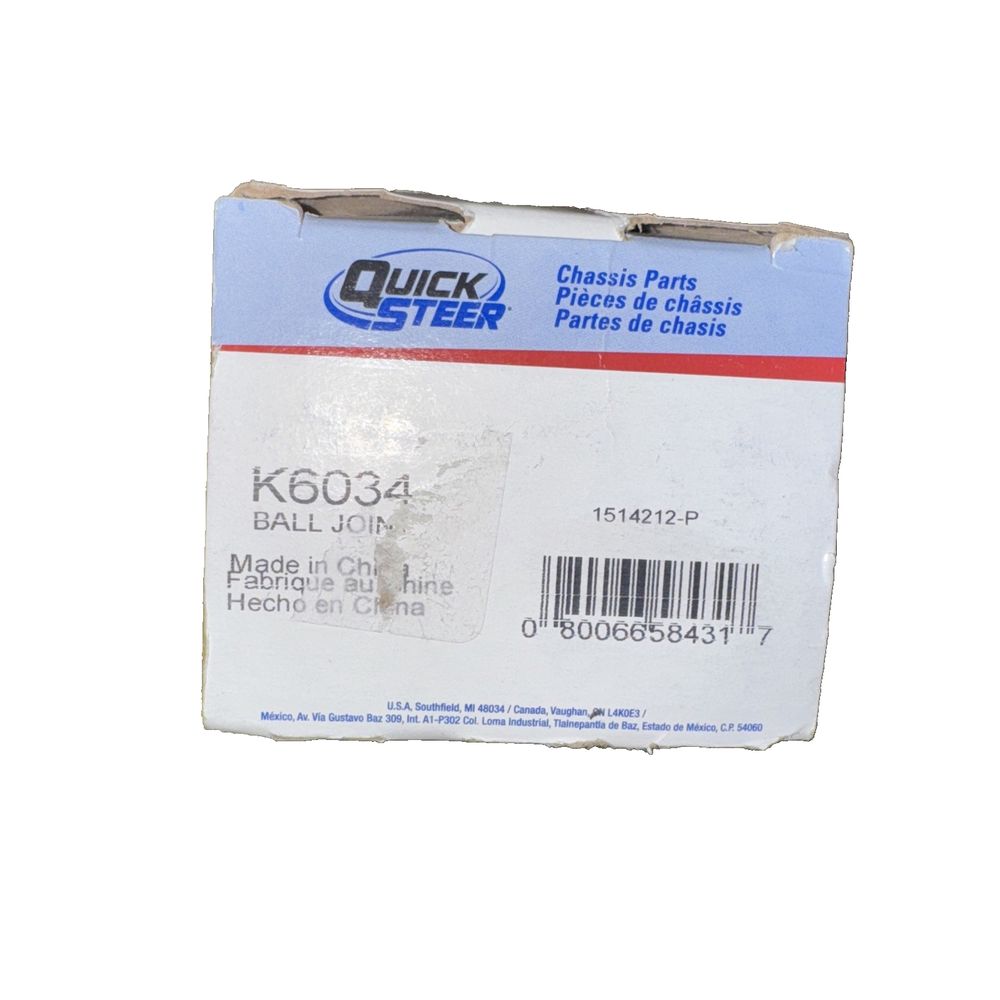 Quick Steer K6034 - Front Upper Ball Joint, QuickSteer – oki oki oki oki oki oki oki oki oki ok