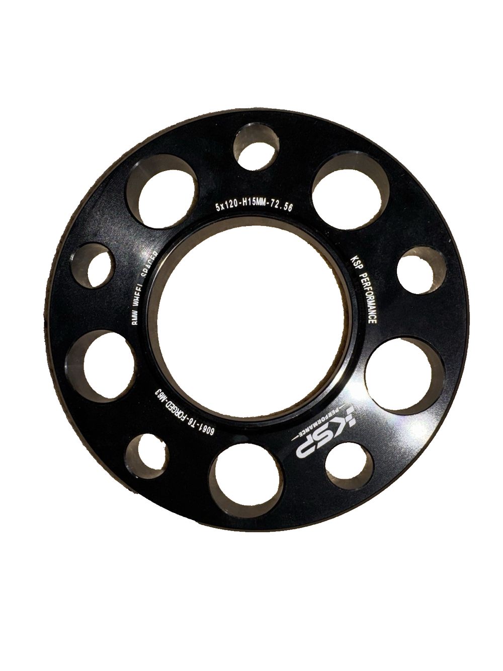 KSP 5X120mm Wheel Spacers, 2PCS 15mm Hubcentric Forged Spacer for E36 E46 E90 E9 – a black wheel spacer with four holes