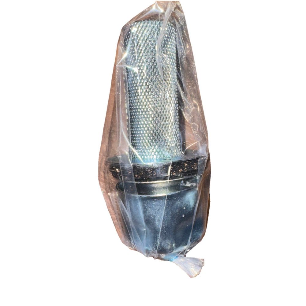 6100113300 Metal Filler Breather Cap 47mm, Steel Chrome Plated Micron, Unbranded – a blue and white diamond in a plastic bag