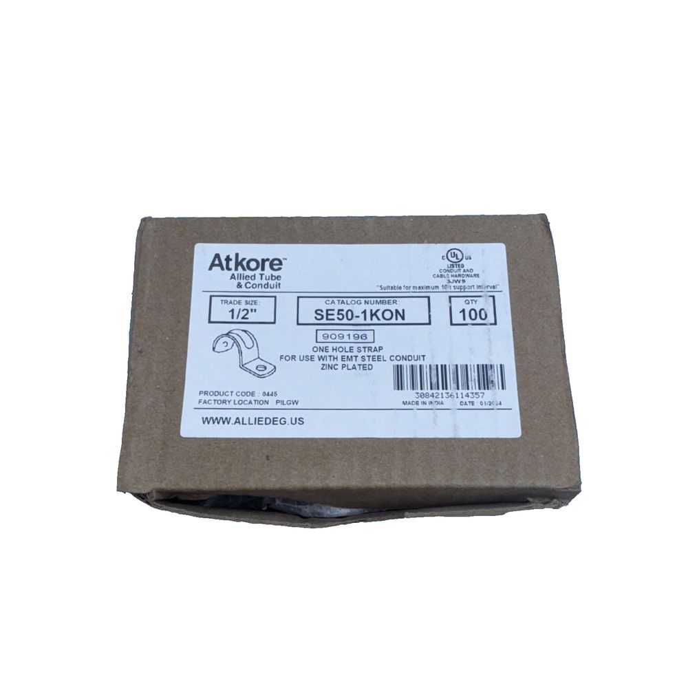 Atkore SE50-1KON One Hole Strap For Steel Conduit 100 Pack – akre - air filter, for air conditioner