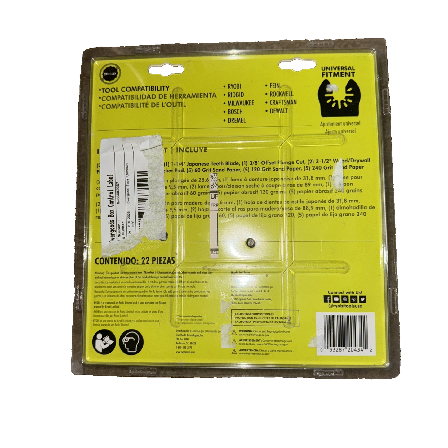 RYOBI 22-Piece Oscillating Blade Set