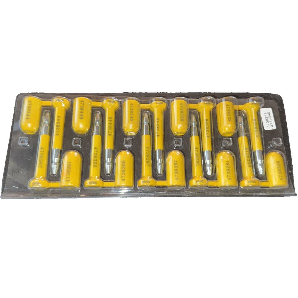 Security Bolt Seals, High Security Tags Numbered Bolt For cargo Containers 10PCK, Unbranded – a set of screws with a plastic tray