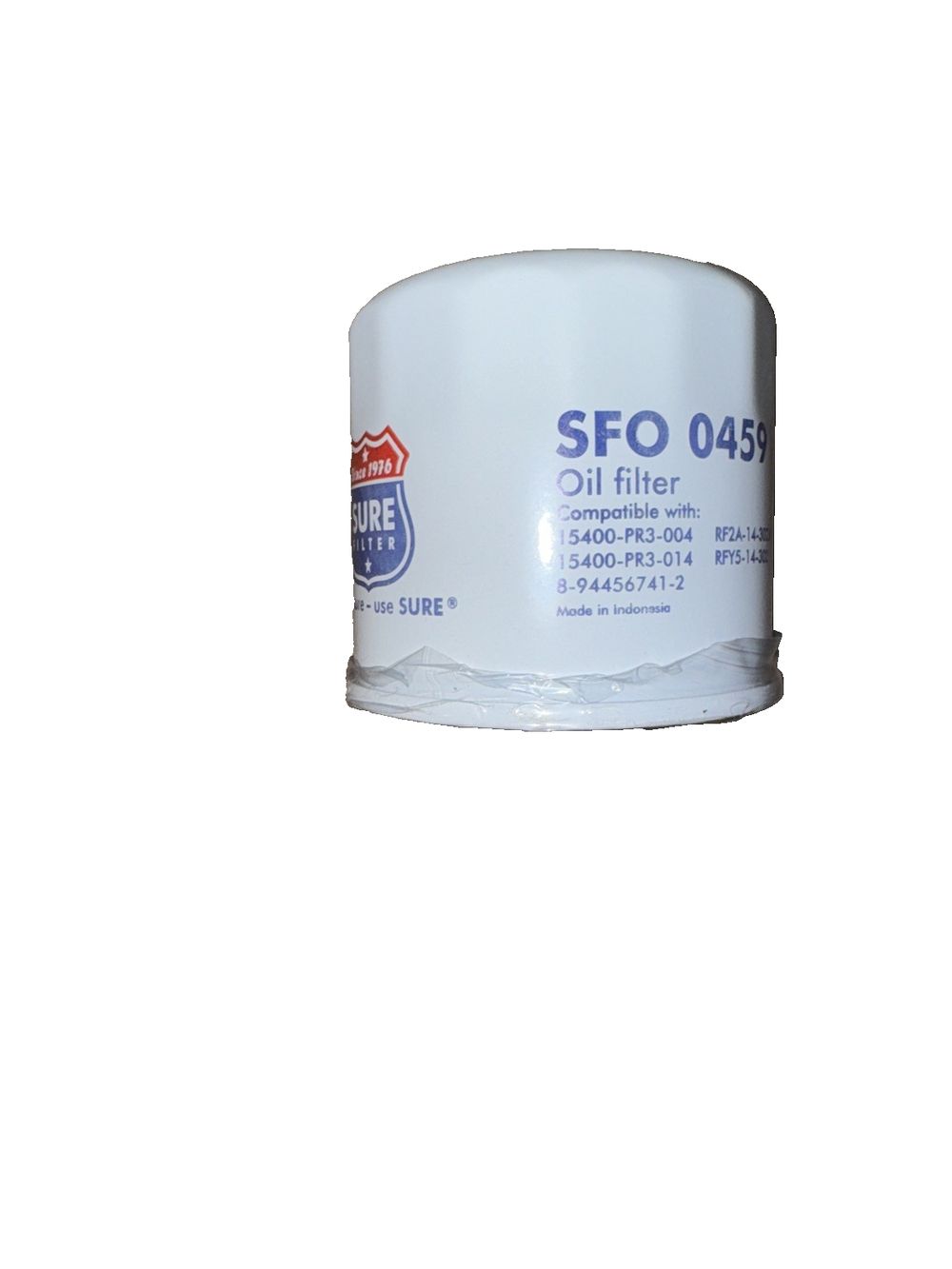 Sure SFO 0459 Compatibile with 15400-PR3-004 And other models – a white plastic container with a white lid