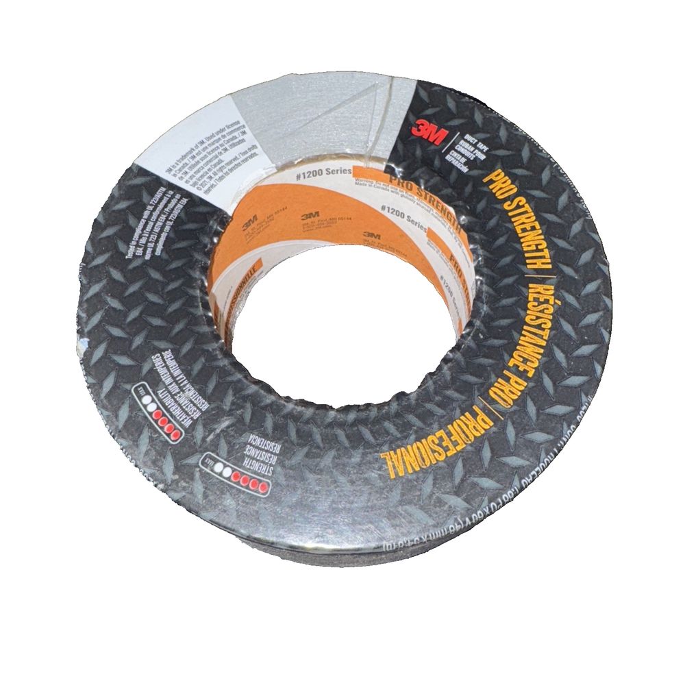 3M Pro Strength Duct Tape, 1.88"x60 yd, Grey, 1 Roll, (1260-C) – a circular grinding wheel with a white background