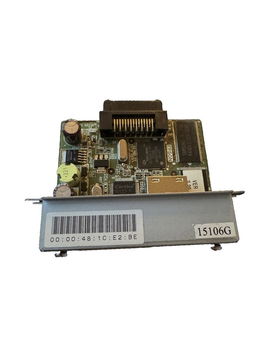 Epson M155B Ub-e02 Ethernet Interface Card for Receipt Printer – a computer card with a barcode on it