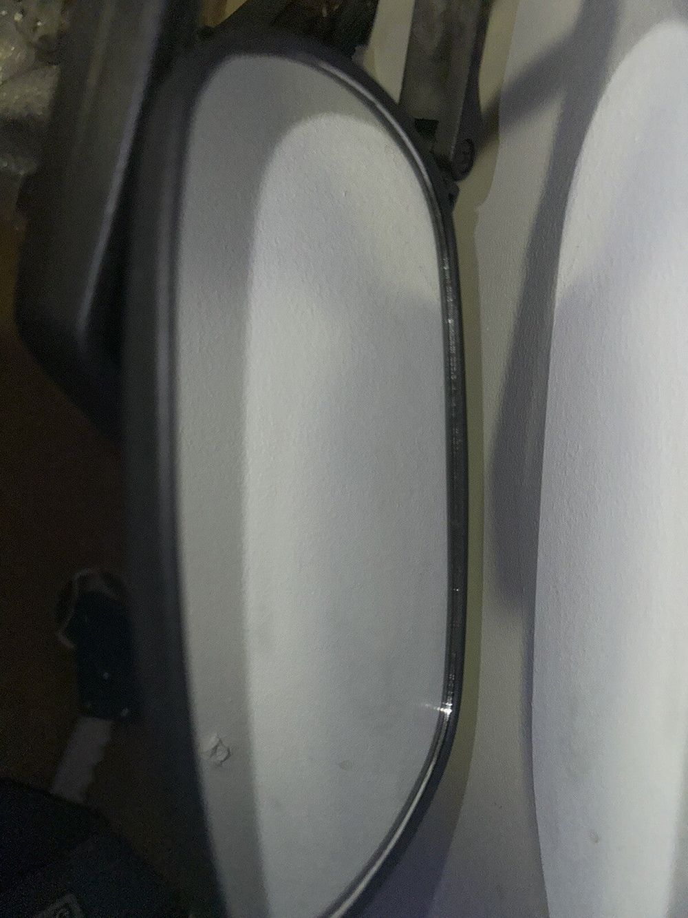 CIPA 11950 Adjustable Clip-On front Towing Mirror Black & Silver, 15.75 Inch – a toilet with a white seat and a black seat