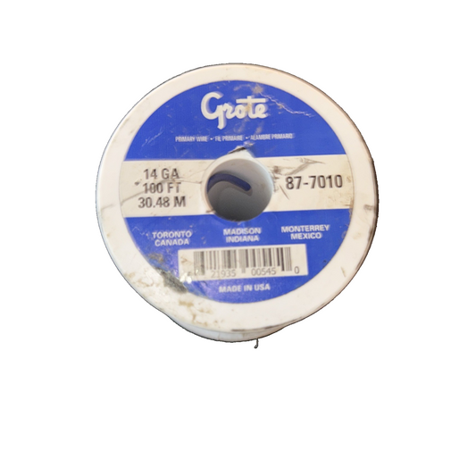 Primary Wire, 14 Gauge, Blue, 100 Ft Spool #GRO87-7010 14 G