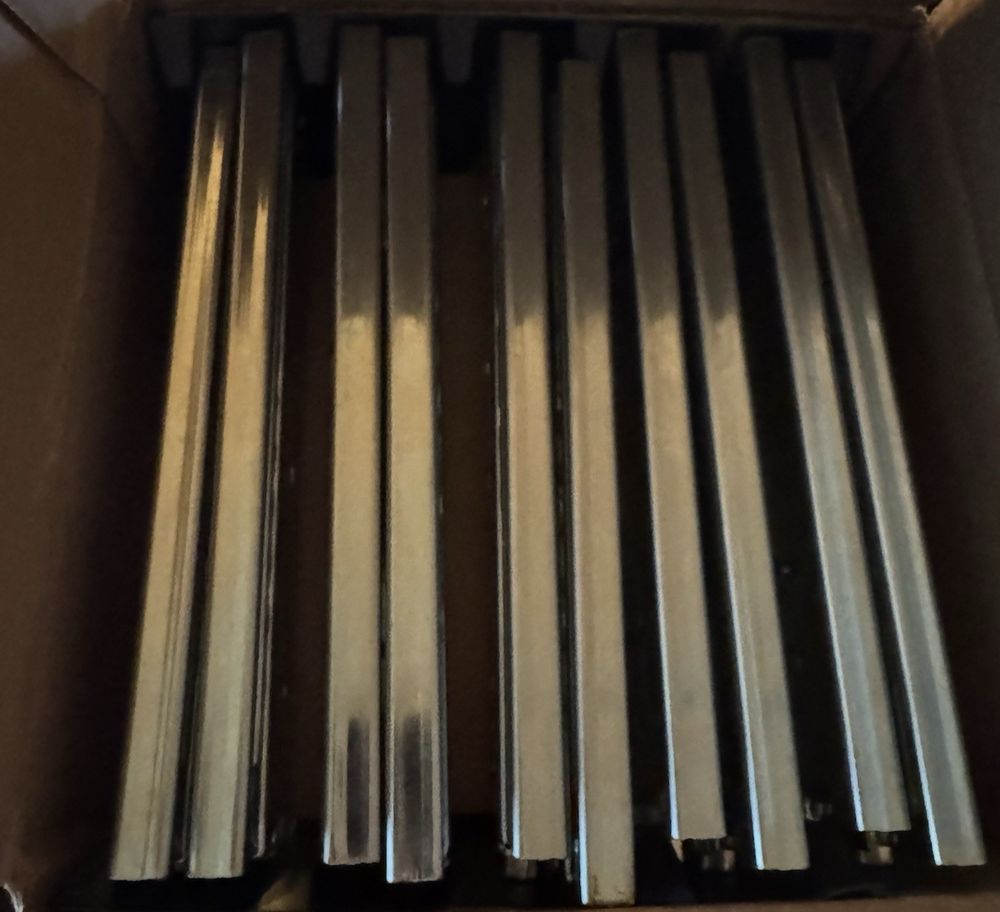 C3832-E8P Slide 10 Pair Carton – Heavy-Duty Drawer Slides for Smooth Operation, Unbranded – a box of aluminium bars