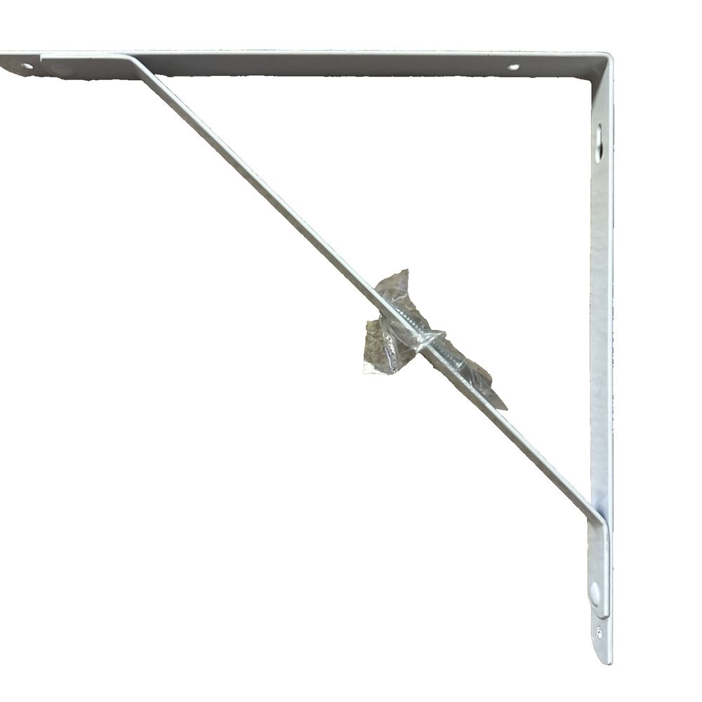 Onward 4985WIBC Shelf Support 75 lb, Steel, White 8 Pack – a metal bracket with a metal handle