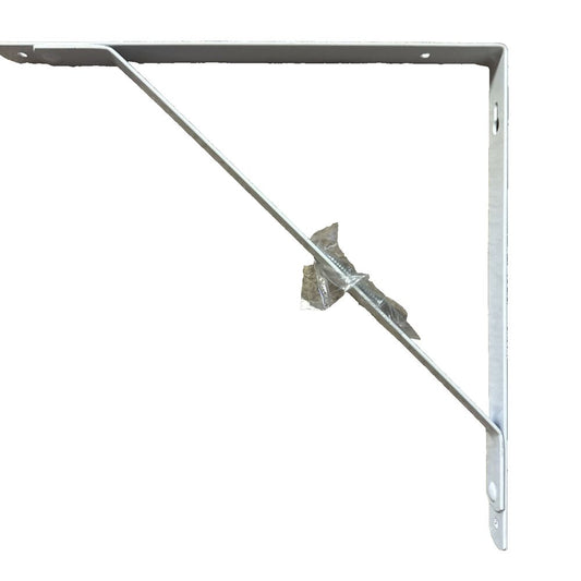 Onward 4985WIBC Shelf Support 75 lb, Steel, White 8 Pack – a metal bracket with a metal handle