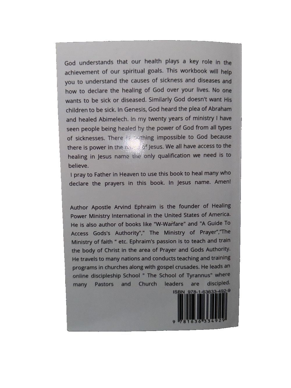 21 Days Prophetic Declarations for Healing, DaveyDooDeals – the back of a book with a white background