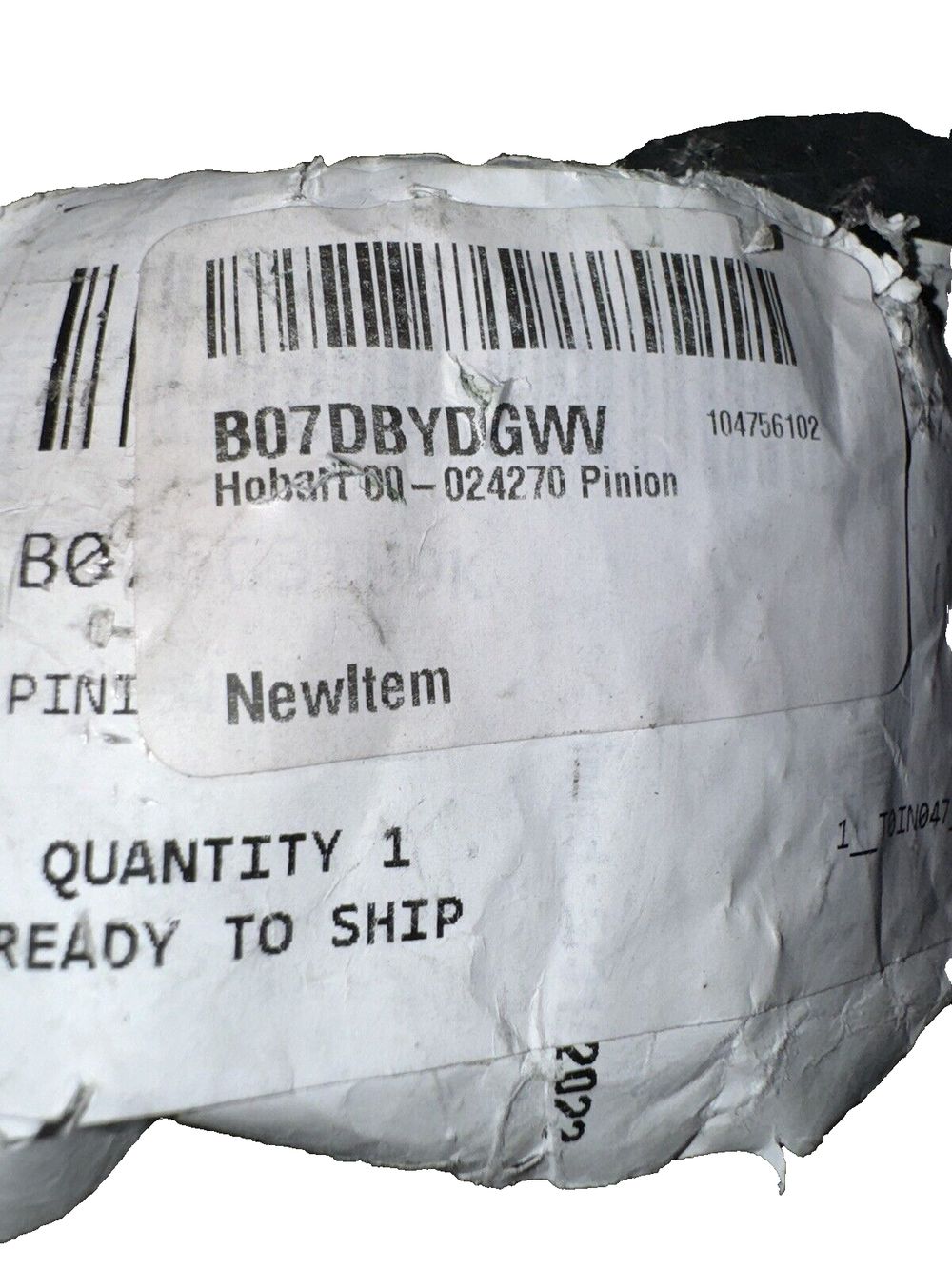 Hobart 00-024270 Pinion teeth replacement part – a piece of paper with a barcode on it