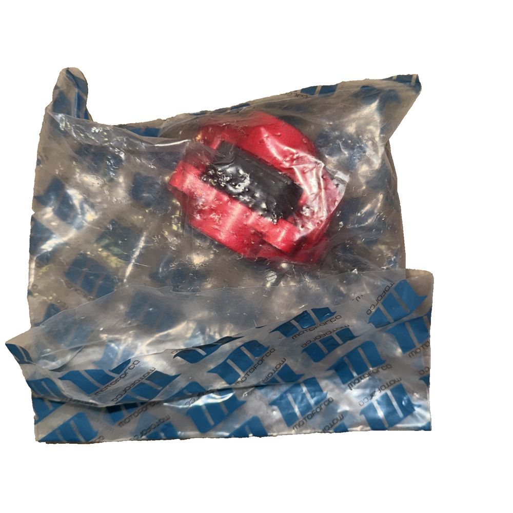 Rear Brake Caliper Red Minarelli (Aerox/Nitro) L-SA91992, Motoforco – a red and blue plastic bag with a plastic handle