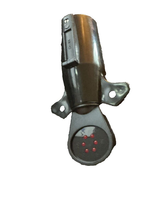 MAXXHAUL 50155 7-Way Blade Trailer Wiring Tester, Black – a black and red metal object on a white background