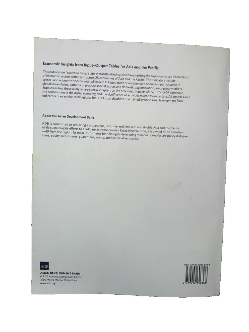 Economic Insights from Input-Output Tables for Asia and the Pacific, DaveyDooDeals – the book cover for the book, ' economic and economic i…