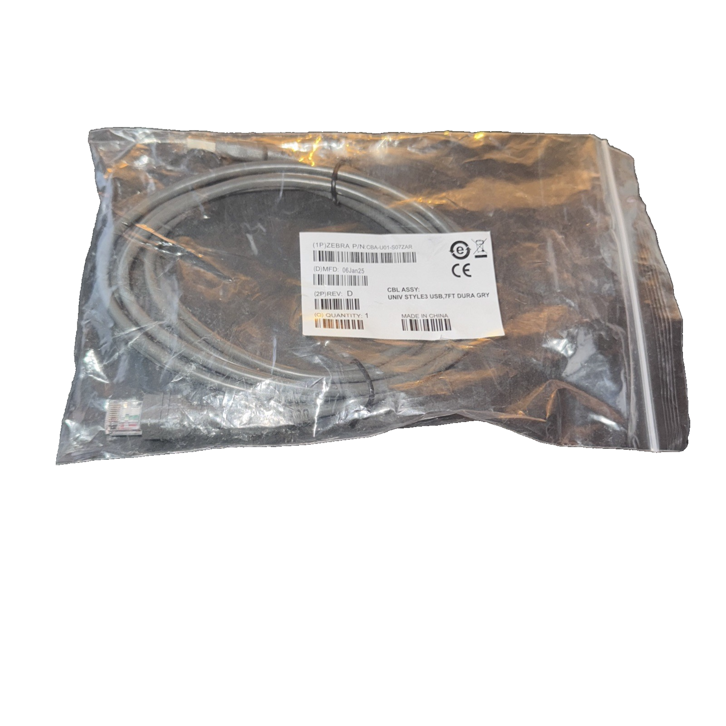 Zebra - USB cable - USB - 2 m CBA-U01-S07ZAR
