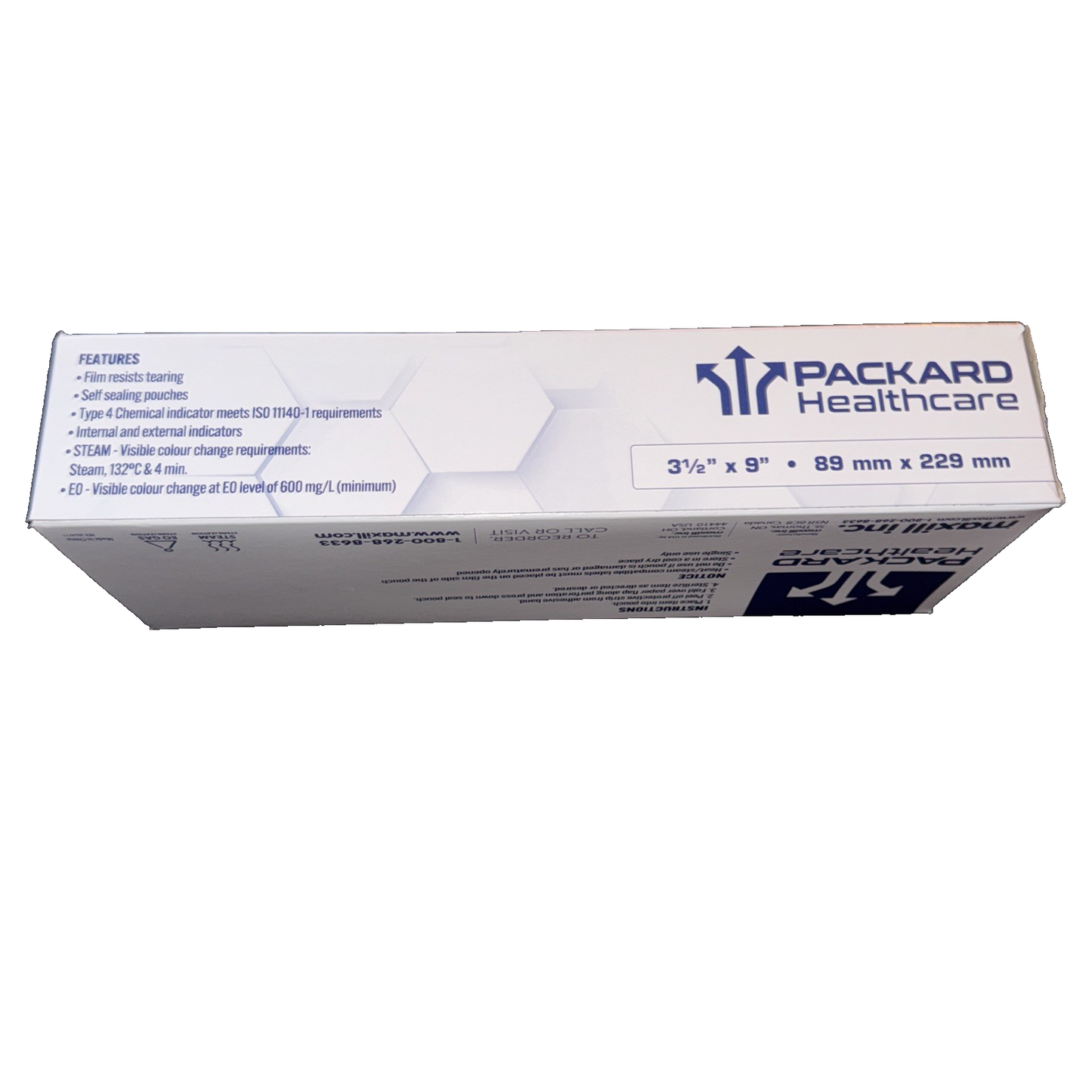Packard Healthcare Self Sealing Pouches #60183 3 1/2" x 9" 200 Pack