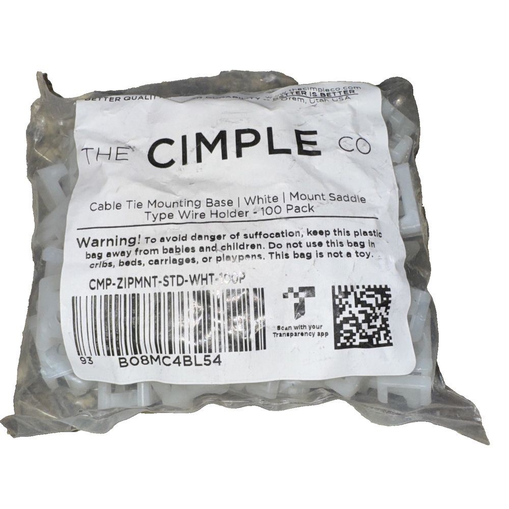 The Cimple Co Cable Tie Mounting Base White Mount Saddle Type 100 Pack – thermic cable cable cable cable cable cable cable cable cable cabl…