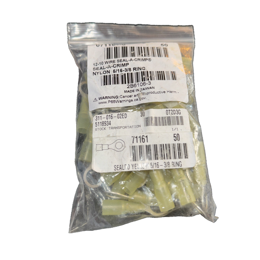 1 Pack of 50: 071161-0 Seal-A-Crimps 12-10Wire, Nylon 5/16-3/8 Ring, S2462-7