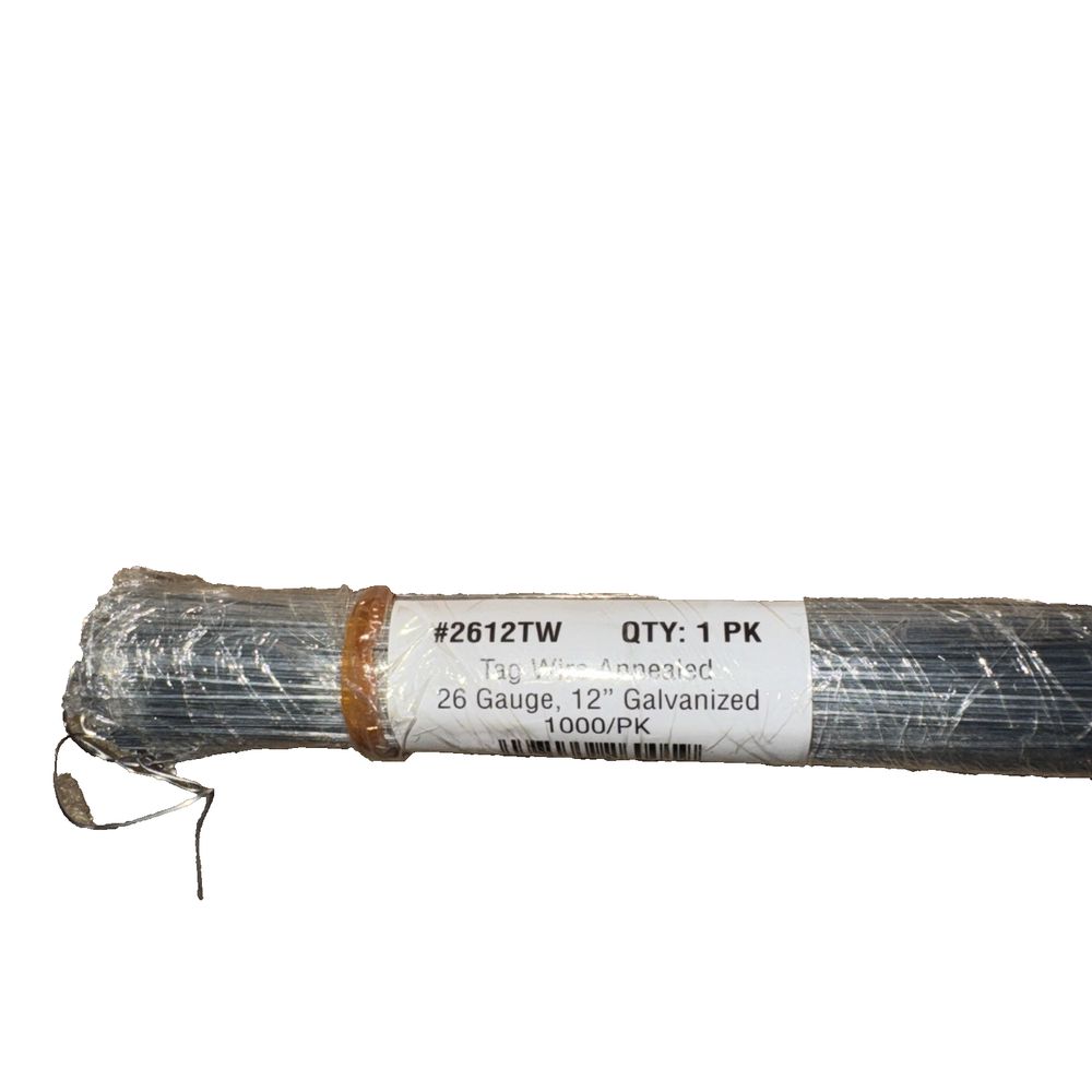 Advantus Tag Wires Wire 2612TW 1000 pack Damaged end, DaveyDooDeals – a roll of plastic wrap with a white background