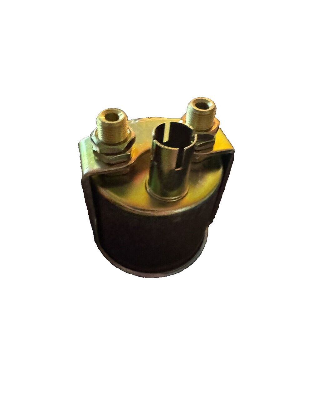 VIAIR 90082 Dual Needle Gauge,Black ,2in. – a small, metal, metal, and brass - plated, threaded fitting