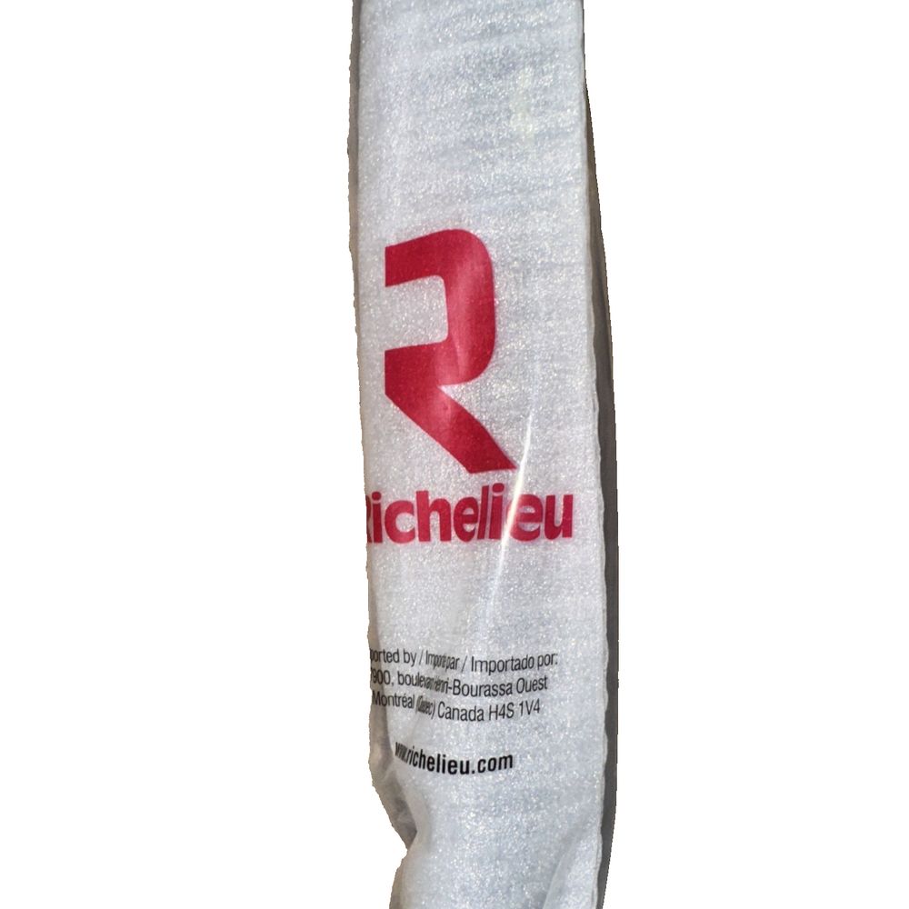 Richelieu Cabinet Pull 21" x 2" Black – a white towel with a red logo on it