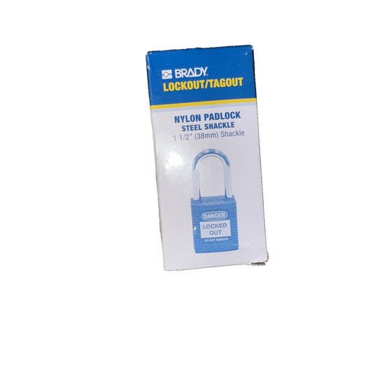 Lockout Padlocks - Nylon, Red, Keyed Different, Steel Shackle BRADY