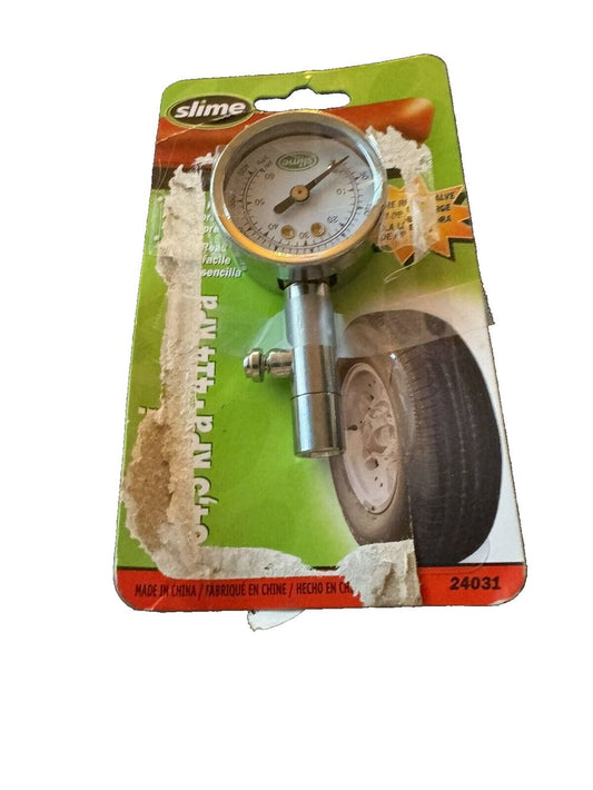 Slime 24031 5-60 PSI Dial Gauge with Bleeder Valve, DaveyDooDeals – a small gauge with a small gauge on it