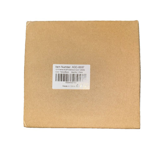 ADC-0037 10-Ft Nema 6-20P Extension Cord 12 AWG Yellow/Black, Unbranded – a cardboard box with a label on it