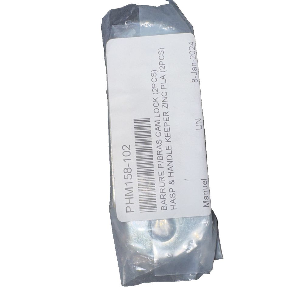 Polar PHM158-102 - Hasp for Handle (Zinc) – a white plastic bag with a white label on it