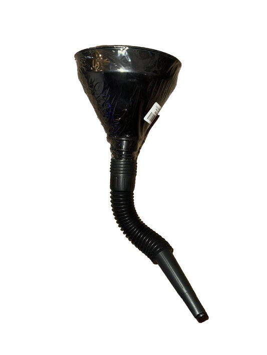 U-BCOO Multi-fFunctional Plastic Funnel Oil Funnel with Flexible Extension Nozzl – a black plastic funnel with a black handle