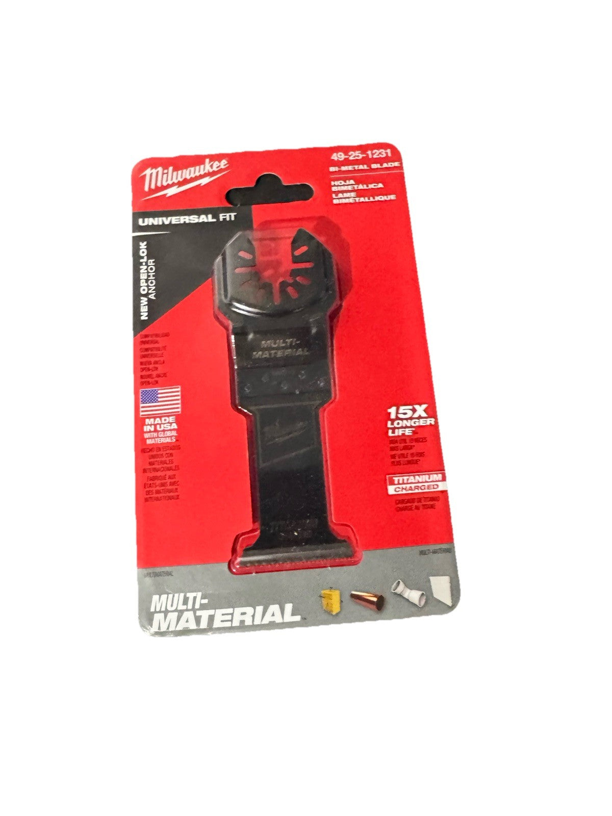 Milwaukee 49-25-1231 OPEN-LOK 1-3/8 in Titanium Enhanced Bi-Metal Multi-Material