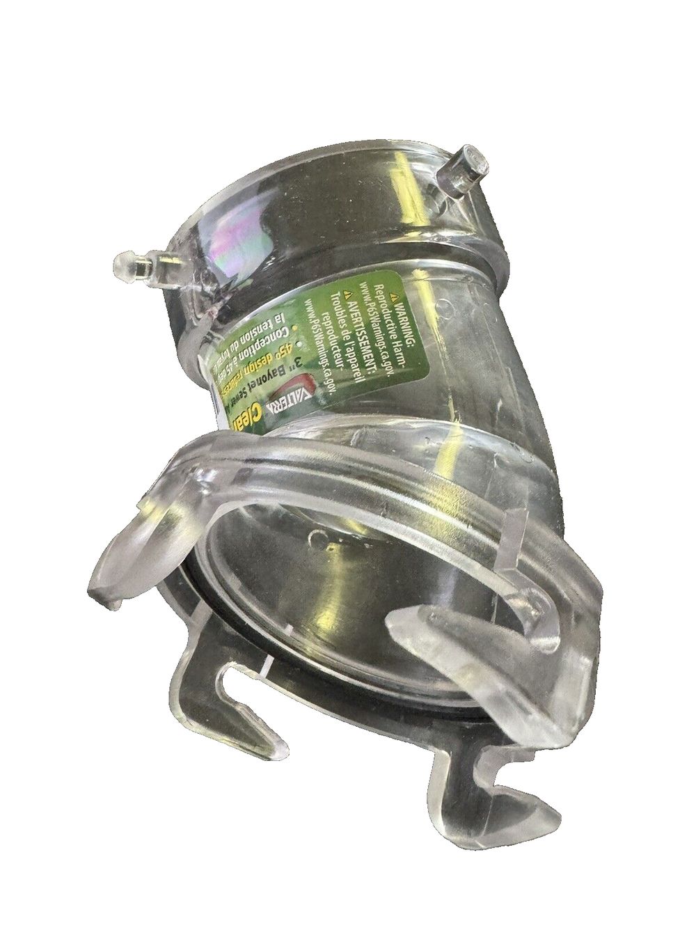 Valterra 1218.103 T1026-1 45 Clearview Adapter with 3" Bay Lug – a small metal object with a plastic lid