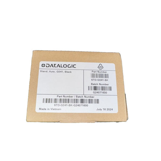 Datalogic STD-G041-BK Accessory Part Barcode Scanner Stand – a box of data cards with a barcode