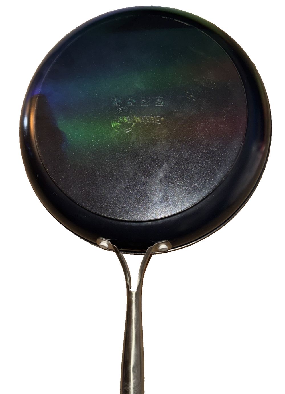Green Pan Non stick Non Toxic Frying Pan Light Blue 12.5" x 12.5", GreenPan – a black fry pan with a green and blue tin