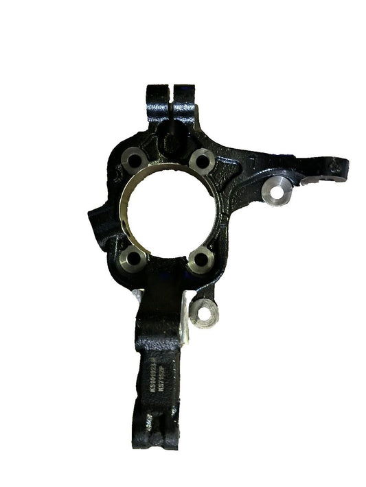 A-Premium Front Steering Knuckle Compatible with Hyundai Santa Fe Sport Kia Sor – a black metal object with a white background