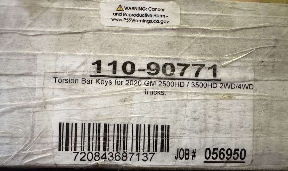 2" 2020-2024 Chevy Silverado 2500HD/3500HD Torsion Bar Keys by Cognito – a box with a label on it