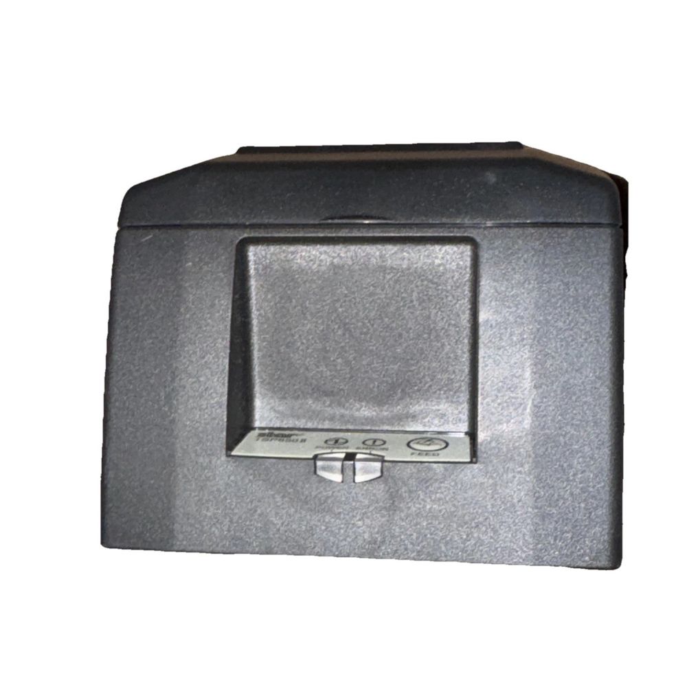 Star Micronics TSP650 Series Thermal Printer No Cables/Extras – a black plastic box with a metal latch