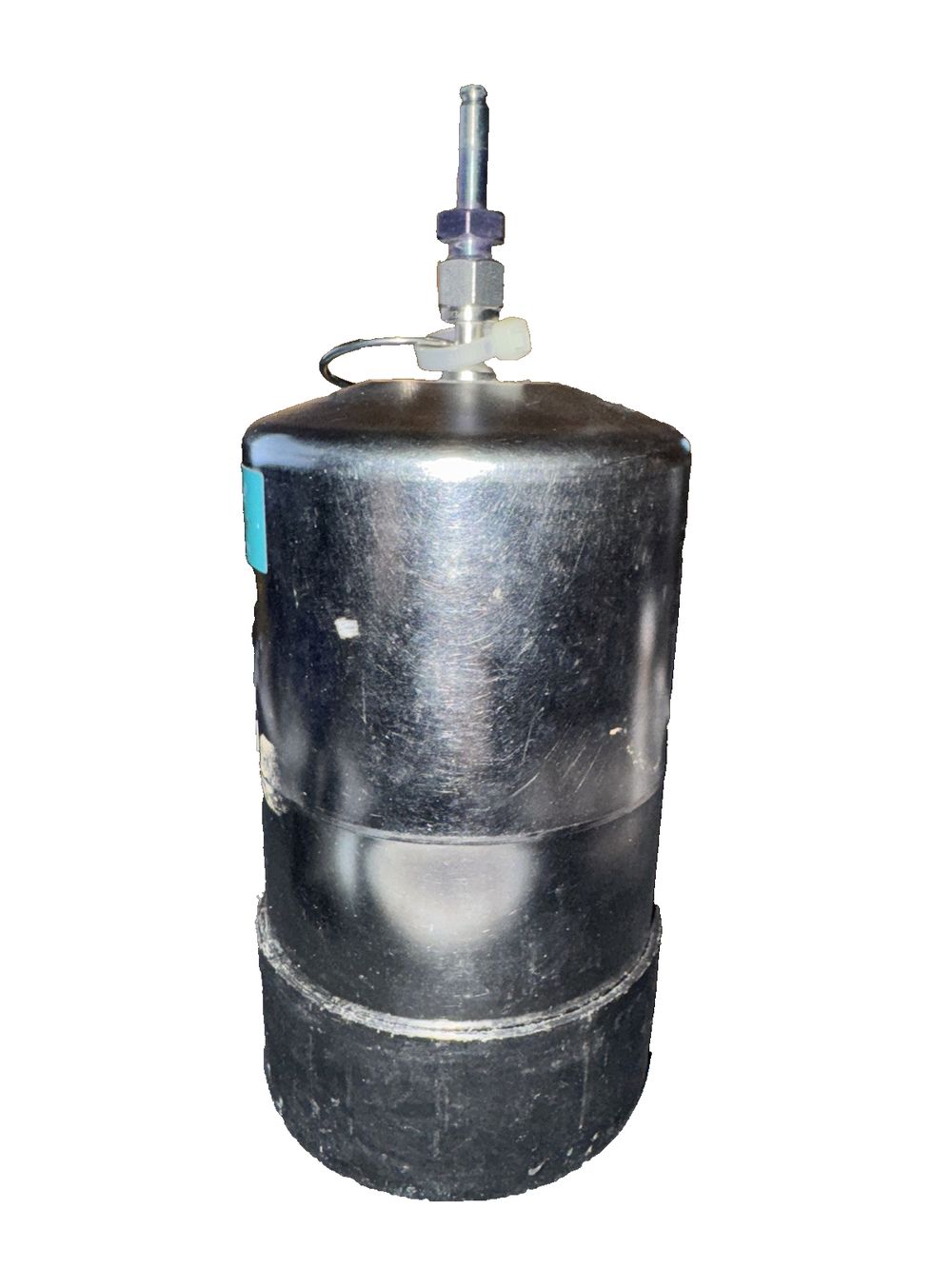 1.4L SC Soil Gas Can w/ MQT Valve (29-MC1400SQT), Unbranded – a large metal drum with a blue handle