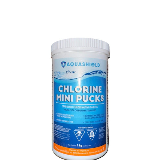 Aqua Shield Chlorine Mini Pucks 1kg, AquaShield – aquashiid chlore mini - plus