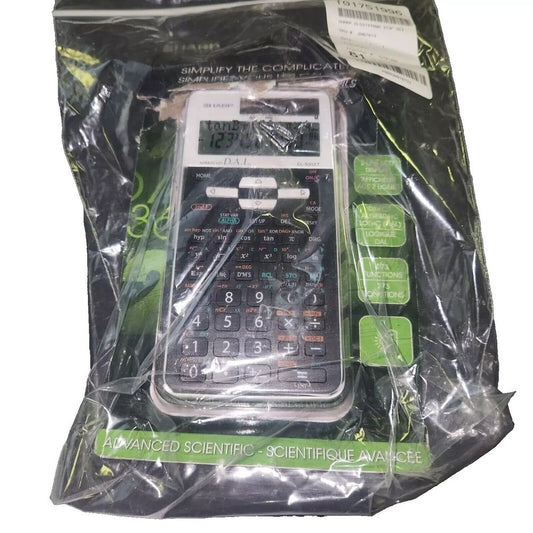 Sharp EL531XTBWH 272 Function 10-Digit Scientific Calculator - Damaged Packaging – a cell phone in a plastic bag