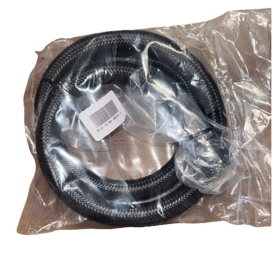 AN10 1M Nylon Brained Oil Hose Line Hose Tube With 0 Degree 90 Degree Swivel Hos, Unbranded – a black braiding cord with a plastic bag