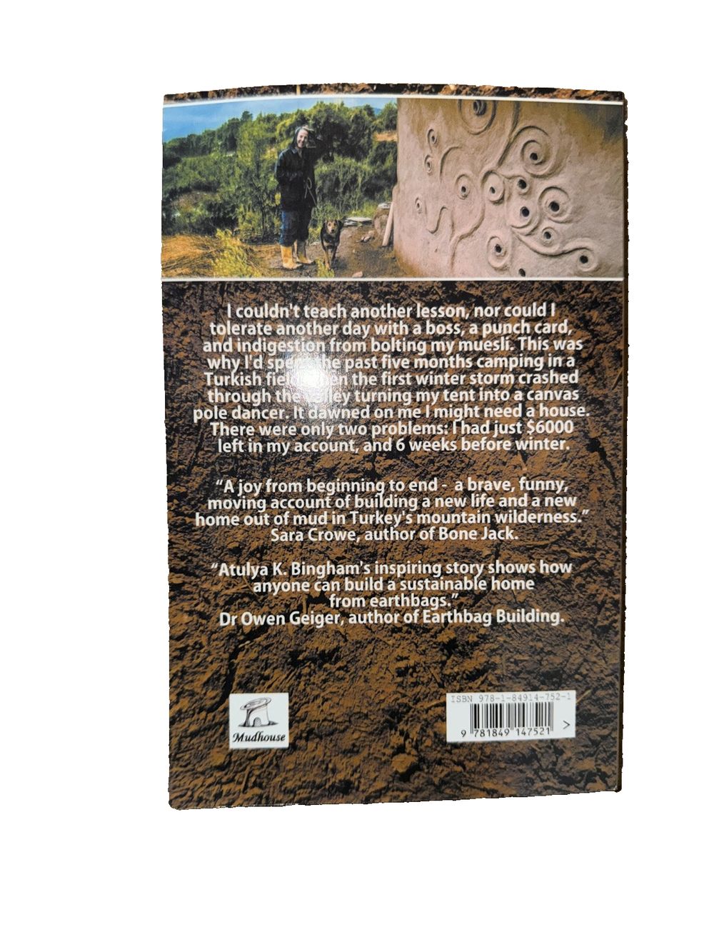 Mud Ball - How I Dug Myself Out of the Daily Grind, DaveyDooDeals – the book cover for the book, the book is a photo of a man walking on a…