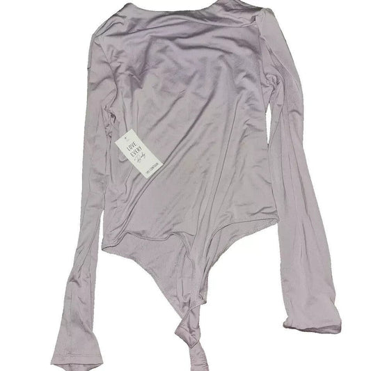 SWS Contour Bodysuit XL Purple Long Sleeve - Shaping, Slimming & Comfortable – a grey bodysuit with a white label on the back